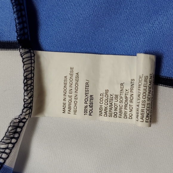 IZOD GOLF XL BLUE ORANGE STRIPPED POLO - Picture 5 of 5